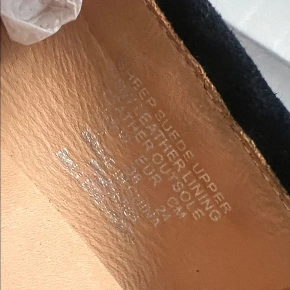 NIB Quince Italian Suede Penny Loafer, black, sz 7 - Picture 8 of 10